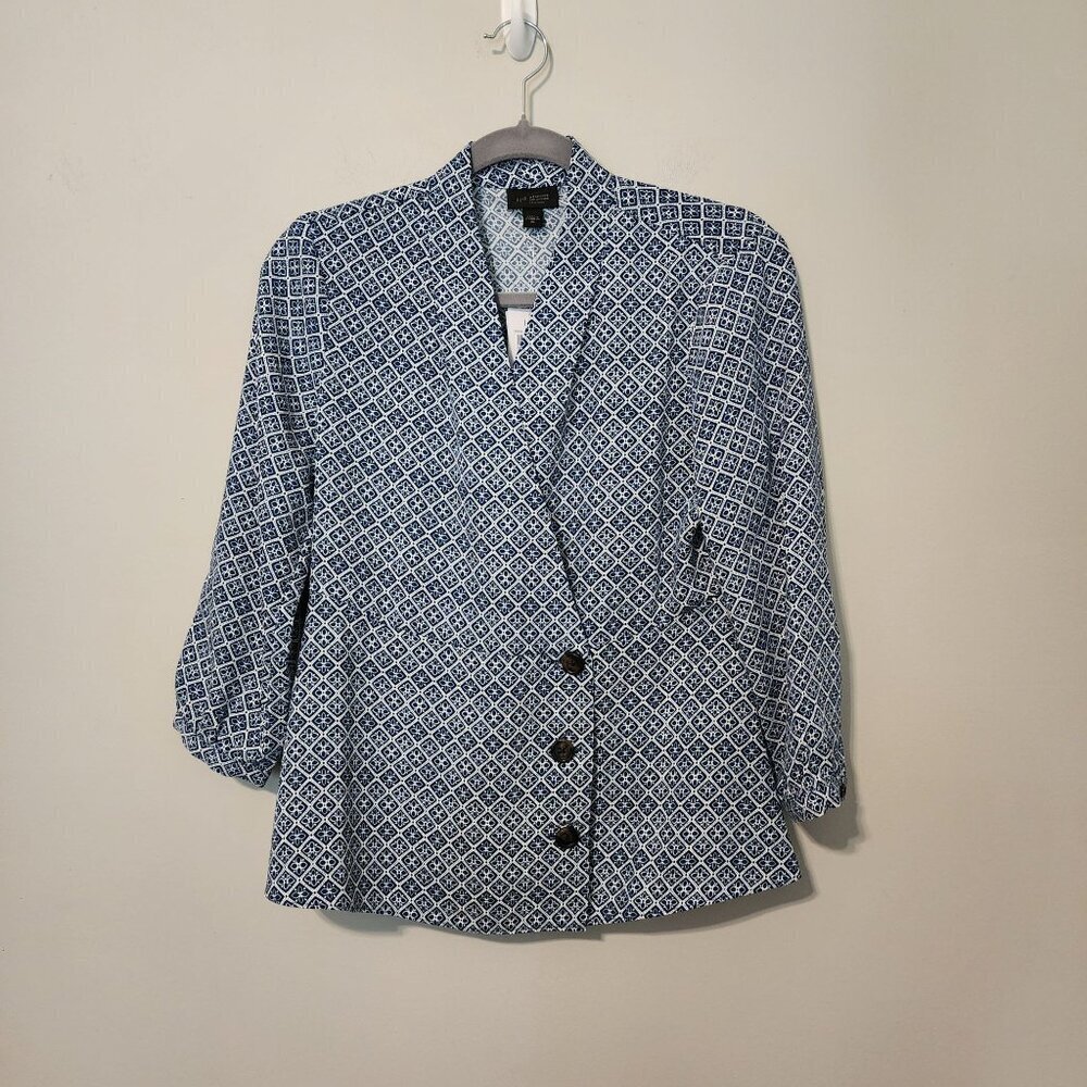 New J.Jill Wearever collection jacket blazer sz XS lightweight button front